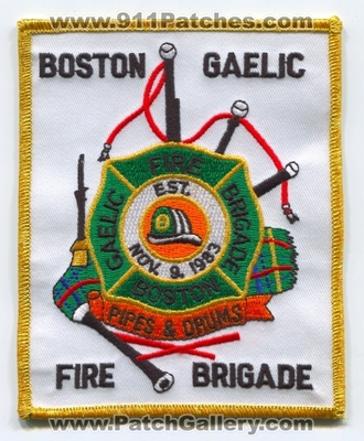 Boston Fire Department Gaelic Brigade Pipes and Drums Patch (Massachusetts)
Scan By: PatchGallery.com
Keywords: dept. bfd b.f.d. company co. station &