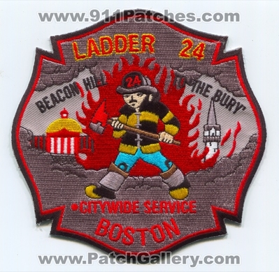 Boston Fire Department Ladder 24 Patch (Massachusetts)
Scan By: PatchGallery.com
Keywords: BFD B.F.D. Dept. Company Co. Station Beacon Hill to &#039;The Bury&#039; - Citywide Service