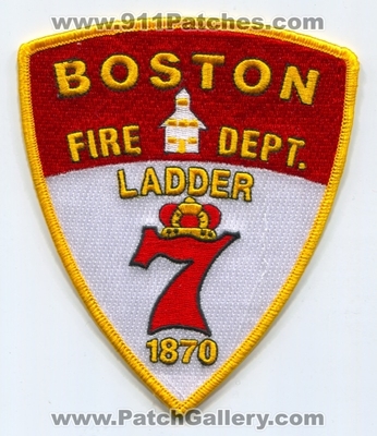 Boston Fire Department Ladder 7 Patch (Massachusetts)
Scan By: PatchGallery.com
Keywords: dept. bfd company co. station