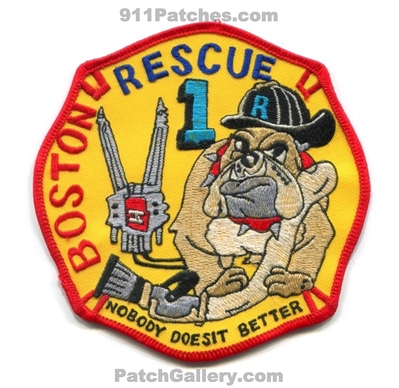 Boston Fire Department Rescue 1 Patch (Massachusetts)
Scan By: PatchGallery.com
Keywords: dept. bfd company co. station nobody does it better bulldog
