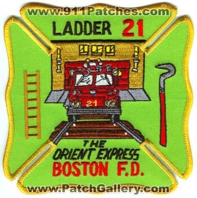 Boston Fire Department Ladder 21 (Massachusetts)
Scan By: PatchGallery.com
Keywords: dept. bfd company station the orient express f.d. fd