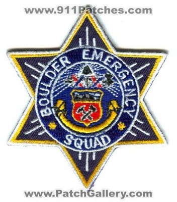 Boulder Emergency Squad Patch (Colorado)
[b]Scan From: Our Collection[/b]
Keywords: ems bes