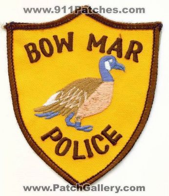 Bow Mar Police Department (Colorado)
Thanks to apdsgt for this scan.
Keywords: dept.