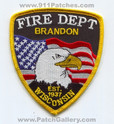 Brandon Fire Department Patch (Wisconsin)
Scan By: PatchGallery.com
Keywords: dept. est. 1937