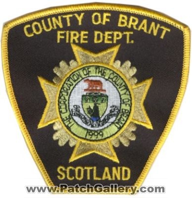 Brant County Scotland Fire Dept (Canada ON)
Thanks to zwpatch.ca for this scan.
Keywords: of department