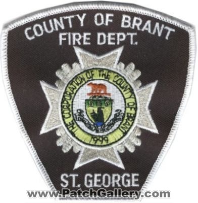 Brant County Saint George Fire Dept (Canada ON)
Thanks to zwpatch.ca for this scan.
Keywords: of st department