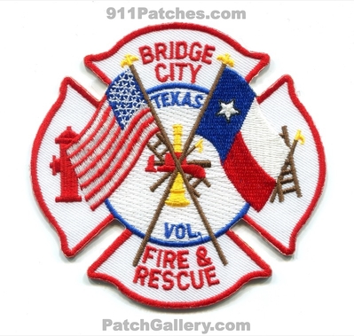 Bridge City Volunteer Fire Rescue Department Patch (Texas)
Scan By: PatchGallery.com
Keywords: vol. dept.