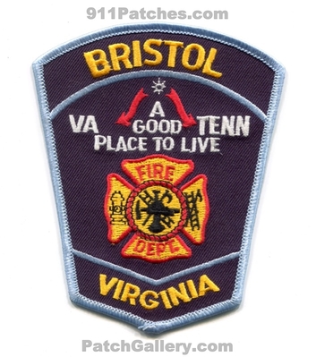 Bristol Fire Department Patch (Virginia) (Tennessee)
Scan By: PatchGallery.com
Keywords: dept. a good place to live