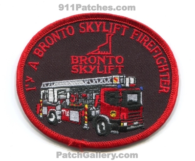 Bronto Skylift Fire Truck Ladder Apparatus Manufacturer Patch (Florida)
Scan By: PatchGallery.com
Keywords: im a bronto firefighter