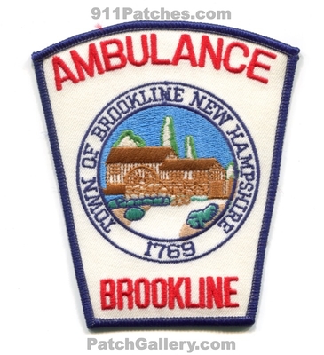 Brookline Ambulance Patch (New Hampshire)
Scan By: PatchGallery.com
Keywords: town of 1769 ems emt paramedic