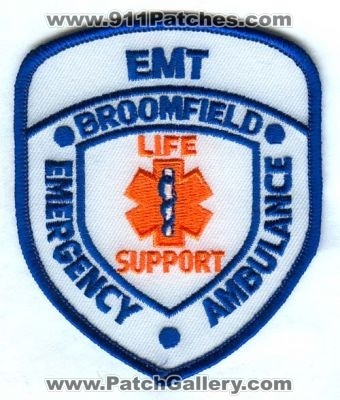 Broomfield Emergency Ambulance EMT Patch (Colorado) (Defunct)
[b]Scan From: Our Collection[/b]
Keywords: emergency medical technician ems life support