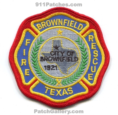 Brownfield Fire Rescue Department Patch (Texas)
Scan By: PatchGallery.com
Keywords: city of dept. 1921