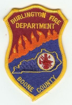 Burlington Fire Department
Thanks to PaulsFirePatches.com for this scan.
Keywords: kentucky boone county