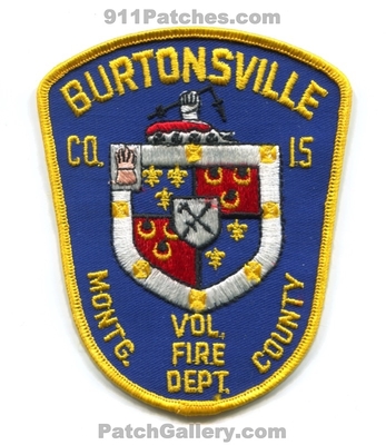 Burtonsville Volunteer Fire Department Company 15 Montgomery County Patch (Maryland)
Scan By: PatchGallery.com
Keywords: vol. dept. co.