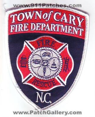 Cary Fire Rescue Department (North Carolina)
Thanks to Dave Slade for this scan.
Keywords: dept. town of n.c.