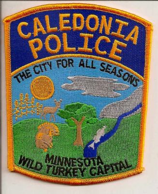 Caledonia Police (Minnesota)
Thanks to EmblemAndPatchSales.com for this scan.
