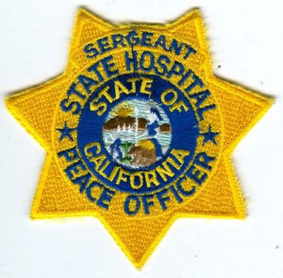 California State Hospital Sergeant
Scan By: PatchGallery.com
Keywords: police peace officer