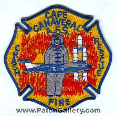Cape Canaveral Air Force Station AFS Crash Fire Rescue Department USAF Military Patch (Florida)
Scan By: PatchGallery.com
Keywords: cfr arff aircraft airport firefighting a.f.s.