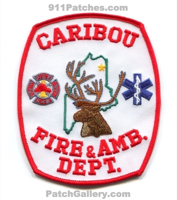 Caribou Fire and Ambulance Department Patch (Maine)
Scan By: PatchGallery.com
Keywords: & dept.