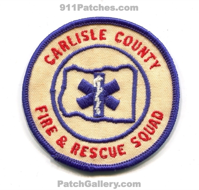 Carlisle County Fire Rescue Squad Patch (Kentucky)
Scan By: PatchGallery.com
