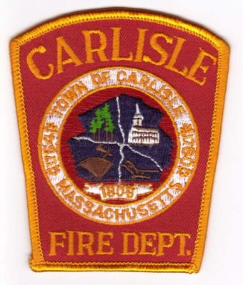 Carlisle Fire Dept
Thanks to Michael J Barnes for this scan.
Keywords: massachusetts department town of