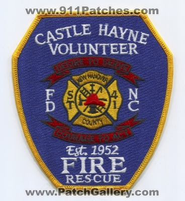 Castle Hayne Volunteer Fire Rescue Department Station 41 Patch (North Carolina)
Scan By: PatchGallery.com
Keywords: vol. dept. sta. company co. new hanover county