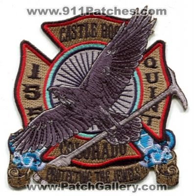 Castle Rock Fire and Rescue Department Station 155 Patch (Colorado)
[b]Scan From: Our Collection[/b]
[b]Patch Made By: 911Patches.com[/b]
(Confirmed)
www.castlerockfirefighters.org
www.crgov.com/fire
Keywords: dept. crfd & company quint truck brush protecting the jewels
