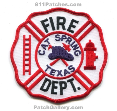Cat Spring Fire Department Patch (Texas)
Scan By: PatchGallery.com
Keywords: dept.