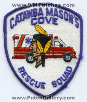 Catawba Masons Cove Rescue Squad Patch (Virginia)
Scan By: PatchGallery.com
Keywords: ems
