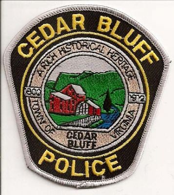 Cedar Bluff Police
Thanks to EmblemAndPatchSales.com for this scan.
Keywords: virginia