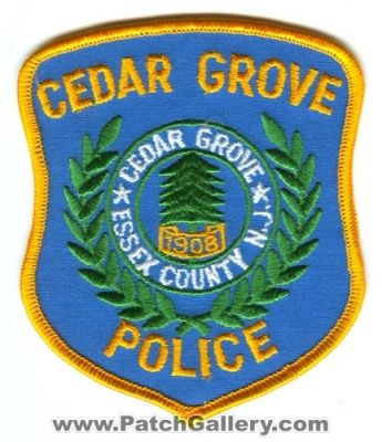 Cedar Grove Police (New Jersey)
Scan By: PatchGallery.com
County: Essex
