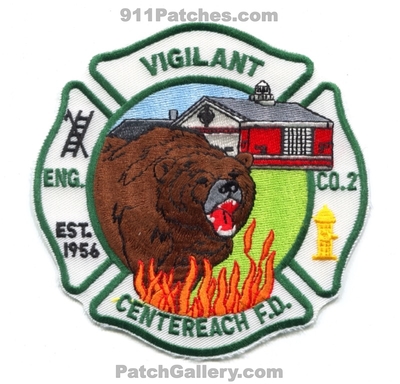 Centereach Fire Department Vigilant Engine Company 2 Patch (New York)
Scan By: PatchGallery.com
Keywords: dept. f.d. fd est. 1956 eng. co.