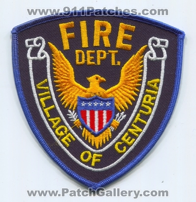 Centuria Fire Department Patch (Wisconsin)
Scan By: PatchGallery.com
Keywords: village of dept.