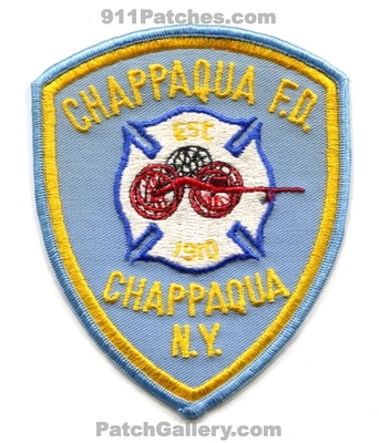 Chappaqua Fire Department Patch (New York)
Scan By: PatchGallery.com
Keywords: dept. est. 1910