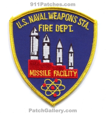 Charleston Naval Weapons Station NWS Missile Facility Fire Department USN Navy Military Patch (South Carolina)
Scan By: PatchGallery.com
Keywords: u.s.n. dept.