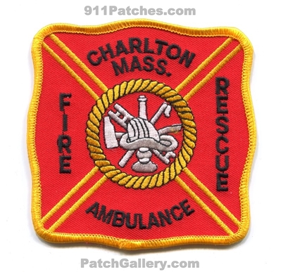 Charlton Fire Rescue Department Ambulance Patch (Massachusetts)
Scan By: PatchGallery.com
Keywords: dept. mass.