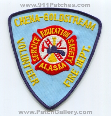Chena-Goldstream Volunteer Fire Department Patch (Alaska)
Scan By: PatchGallery.com
Keywords: vol. dept. service education safety