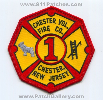 Chester Volunteer Fire Company 1 Patch (New Jersey)
Scan By: PatchGallery.com
Keywords: vol. co. number no. #1 department dept. bulldog