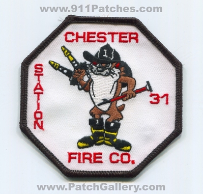 Chester Volunteer Fire Company 1 Station 31 Patch (New Jersey)
Scan By: PatchGallery.com
Keywords: vol. co. number no. #1 department dept. taz