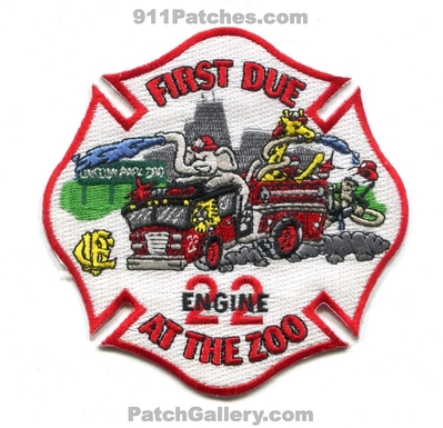 Chicago Fire Department Engine 22 Patch (Illinois)
Scan By: PatchGallery.com
Keywords: dept. cfd company co. station first due at the zoo lincoln park