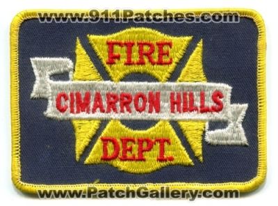 Cimarron Hills Fire Department Patch (Colorado)
[b]Scan From: Our Collection[/b]
Keywords: dept.