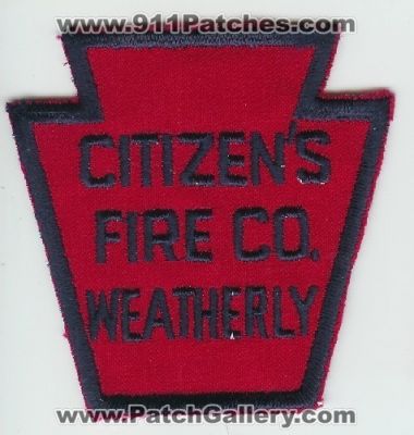 Citizens Fire Company Weatherly (Pennsylvania)
Thanks to Mark C Barilovich for this scan.
Keywords: citizen's co.