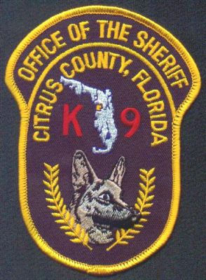 Citrus County Sheriff K-9
Thanks to EmblemAndPatchSales.com for this scan.
Keywords: florida k9 office of the