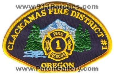 Clackamas Fire District #1 Patch (Oregon)
[b]Scan From: Our Collection[/b]
Keywords: number rescue