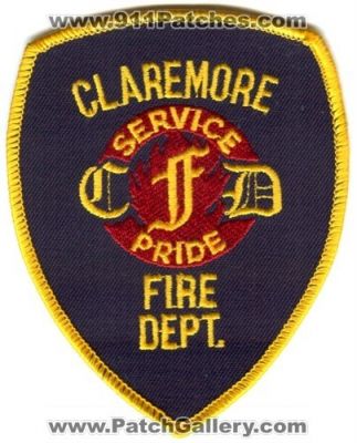 Claremore Fire Department (Oklahoma)
Scan By: PatchGallery.com
Keywords: dept.