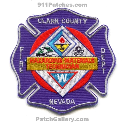 Clark County Fire Department HazMat Technician Las Vegas Patch (Nevada)
Scan By: PatchGallery.com
Keywords: co. dept. haz-mat hazardous materials