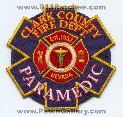 Clark County Fire Department Paramedic Patch (Nevada)
Scan By: PatchGallery.com
Keywords: co. dept. las vegas ems