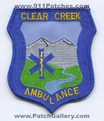 Clear Creek County Ambulance Patch (Colorado)
[b]Scan From: Our Collection[/b]
Keywords: ems co.