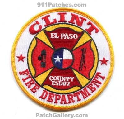 Clint Fire Department El Paso County Emergency Services District ESD 2 Patch (Texas)
Scan By: PatchGallery.com
Keywords: dept. co. number no. #2
