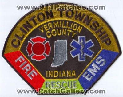 Clinton Township Fire Department (Indiana) (Jacket Back Size)
Scan By: PatchGallery.com
Keywords: twp. dept. rescue ems vermillion county